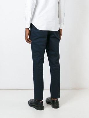 Thom Browne Unconstructed Chino In Navy High Density Cotton