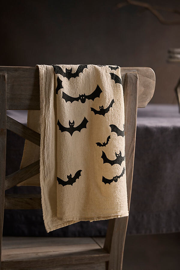 Spooky Bats Cotton Dish Towel at Terrain