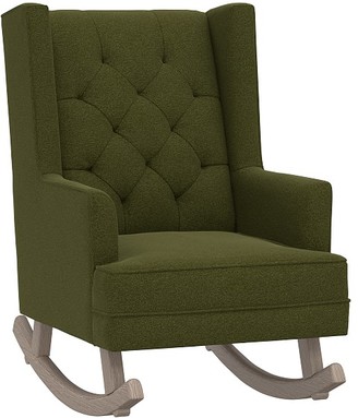 Pottery Barn Kids Modern Tufted Wingback Convertible Rocking Chair & Ottoman