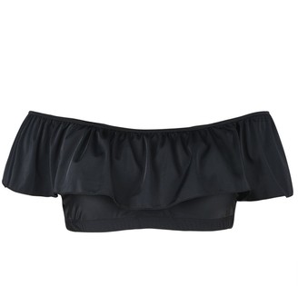 black off the shoulder swim top