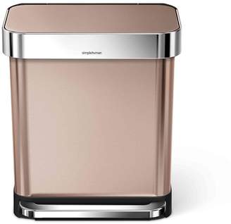 Williams-Sonoma simplehuman Rectangular Step Can with Liner Pocket, Rose Gold Stainless-Steel