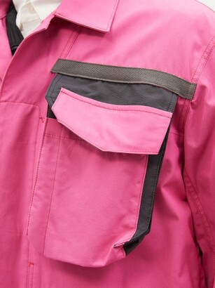 Sacai Cargo-pocket Cotton-twill Jacket - Pink