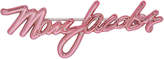 Marc Jacobs Pink Logo Brooch 