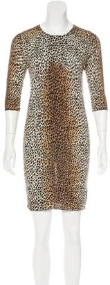 Dolce & Gabbana Cheetah Print Knit Dress