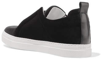 Pierre Hardy Slider Velvet Slip-on Sneakers - Black
