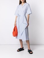 Thumbnail for your product : Sofie D'hoore Striped Midi Wrap-Dress