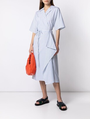 Sofie D'hoore Striped Midi Wrap-Dress