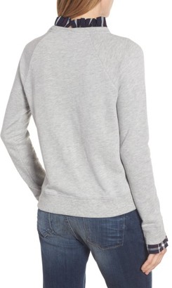 Women's Halogen Removable Collar Sweatshirt