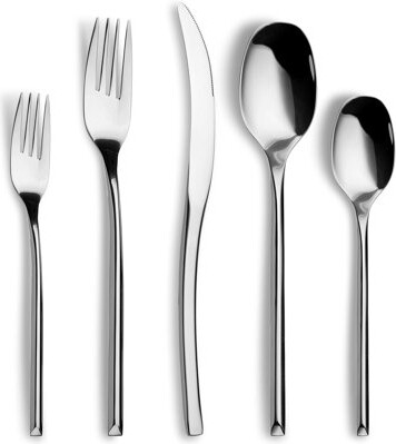 Brayden Studio 20-Piece Stainless Steel Silverware Set, Modern Flatware With Unique Design For 4 Place Settings