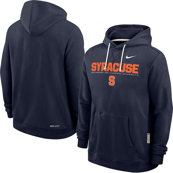 Men's Nike Navy Syracuse Orange 2025 Sideline Performance Pullover Hoodie