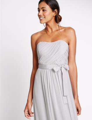 Marks and Spencer Detachable Straps Pleated Maxi Dress