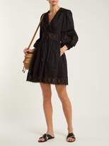 Thumbnail for your product : Zimmermann Iris Corset Waist Cotton Dress - Womens - Black