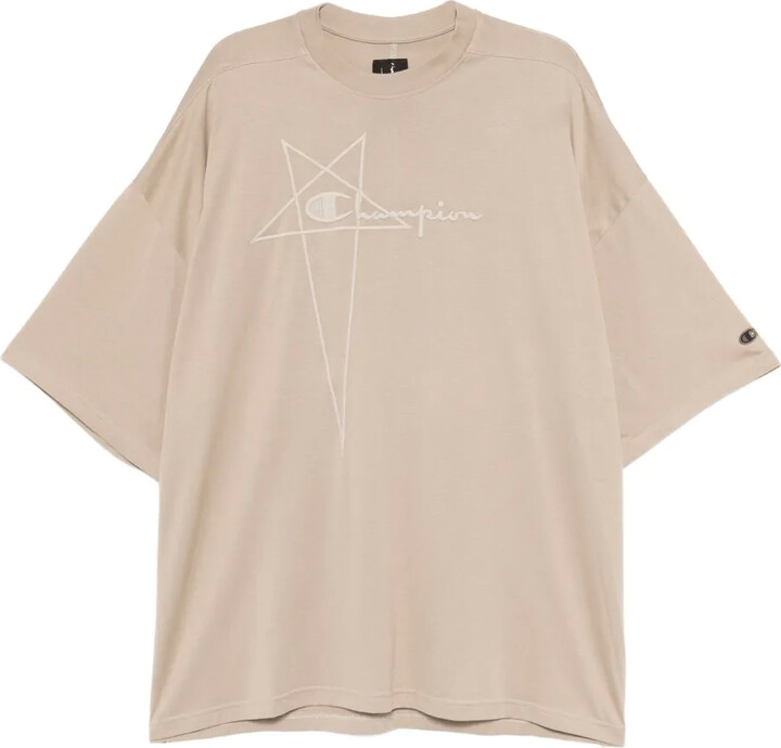 RICK OWENS X CHAMPION x Champion logo-embroidered T-shirt