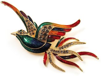Avalaya Exotic Multicoloured Flying Fire-Bird Brooch