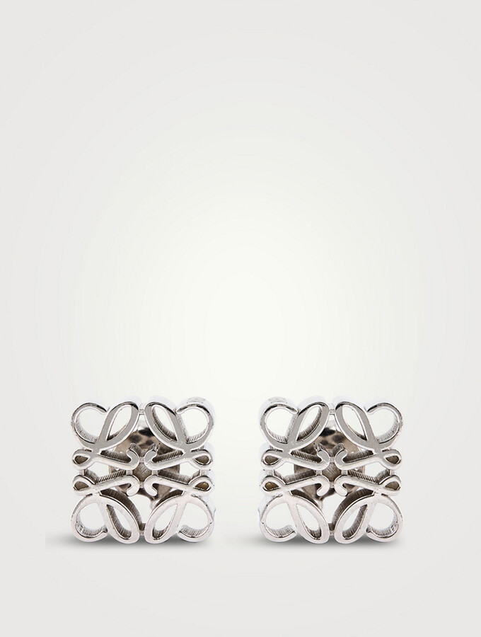 ☆大人気☆ LOEWE ANAGRAM PEBBLE EARRINGS Anagram Pebble earrings in sterling silver and crystals Gold