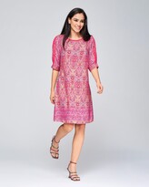 Thumbnail for your product : NIZA - Print Short Dress With Round Neck