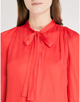 Zadig & Voltaire Bow-embellished satin blouse