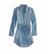 Thumbnail for your product : American Eagle AE Studded Chambray Shirt Dress