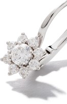 Thumbnail for your product : As 29 18k white gold diamond Star Cluster hoop earrings