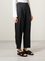 Thumbnail for your product : Cédric Charlier wide leg cropped trousers - women - Polyester - 44