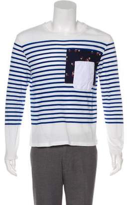 Alexander McQueen Striped Patch-Appliqué T-Shirt