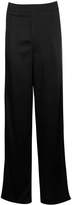 Thumbnail for your product : boohoo Riva Satin Split Front Woven Wide Leg Trousers