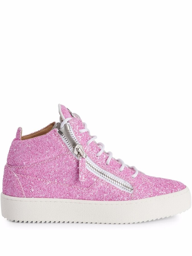 high top sparkly sneakers