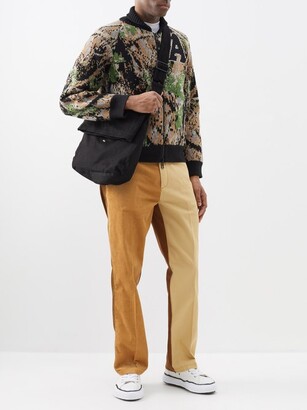 Aries Camo-jacquard Knitted Bomber Jacket