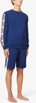 Thumbnail for your product : Moschino Branded-tape cotton-blend jersey shorts