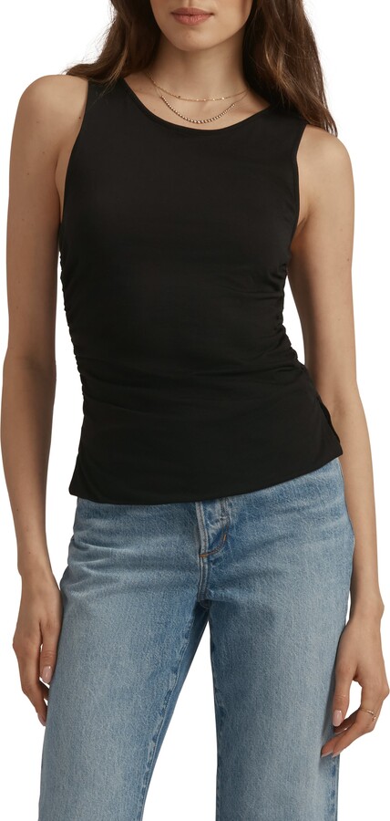 Favorite Daughter The Smooth Operator Ruched Cotton & Modal Tank