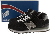 Thumbnail for your product : New Balance Womens Black & White 574 Suede And Mesh Trainers