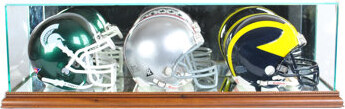 Perfect Cases and Frames Triple Mini Football Helmet Display Case