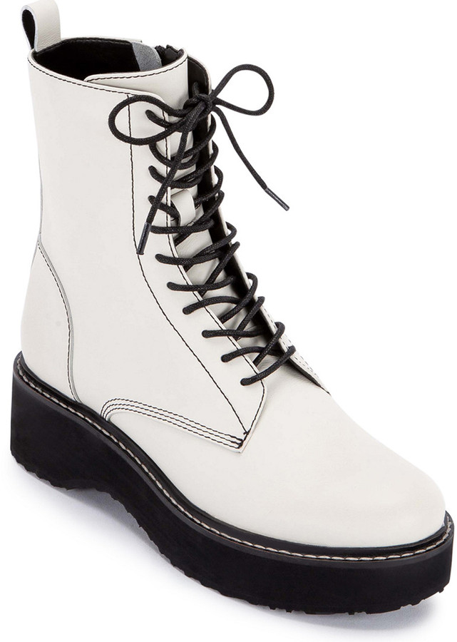 dolce vita white combat boots