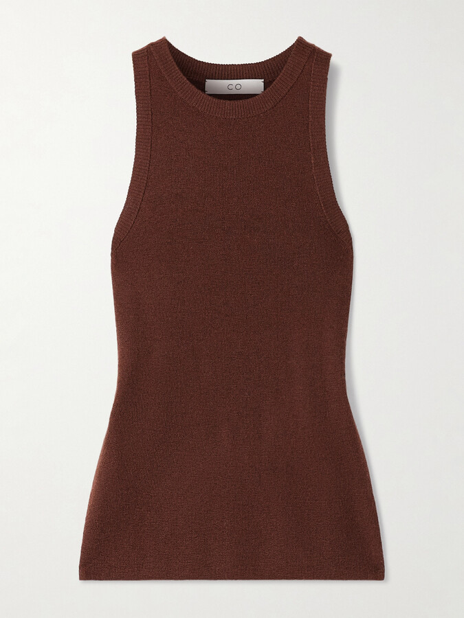 Co Cashmere Tank - Brown