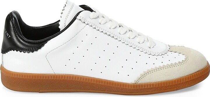Isabel Marant Women's Bryce Leather Sneakers - White - Size 5