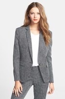 Thumbnail for your product : Vince Camuto One-Button Herringbone Blazer