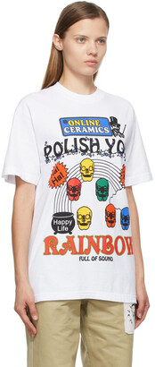 Online Ceramics White 'Polish Your Rainbow' T-Shirt