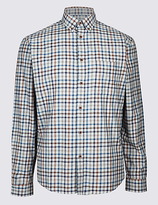 Thumbnail for your product : M&S Collection Pure Cotton Checked Shirt with Pocket