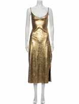 Thumbnail for your product : Dannijo Scoop Neck Long Dress Gold