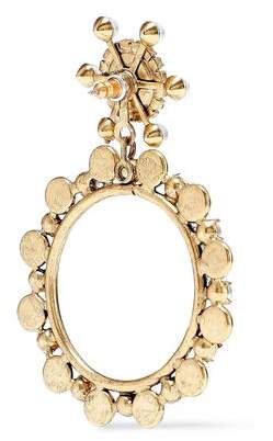 Elizabeth Cole 24-karat Gold-plated, Faux Pearl And Crystal Hoop Earrings