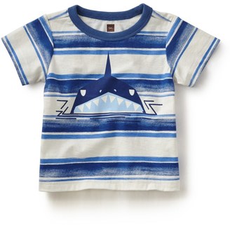 Tea Collection Shark Stripe Graphic T-Shirt (Baby Boys)