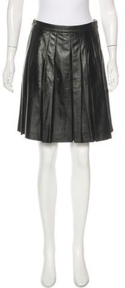 Belstaff Leather Knee-Length Skirt w/ Tags
