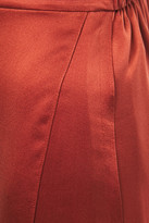 Thumbnail for your product : Vince Wrap-effect Silk-satin Midi Skirt