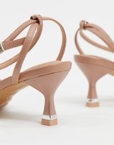 Thumbnail for your product : New Look Wide Fit knotted strap slim heeled sandals in beige