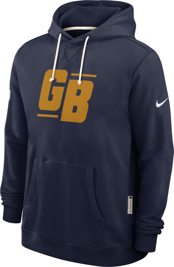 Nike Green Bay Packers Alt Offensive Set Play Sideline Men's Dri-FIT NFL Pullover Hoodie in Blue | 03AZ41SQ7T-V4T