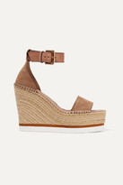 Thumbnail for your product : See by Chloe Suede And Leather Espadrille Wedge Sandals