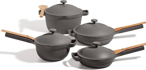 Our Place 13pc Always Pan and Perfect Pot Cookware Set with Lids, Steamer Basket, and Spoons : Nonstick Ceramic, Even-Heating