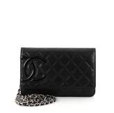 Chanel Cambon Wallet On Chain Quilted Leather