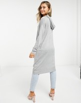 Thumbnail for your product : Noisy May longline cardigan in light grey