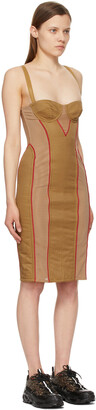 Burberry Tan Quilted Alanis Corset Dress